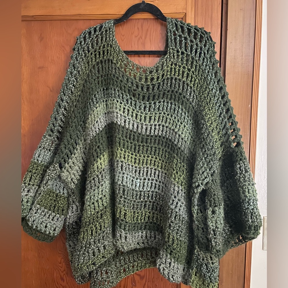 Hand-made oversized crochet sweater!